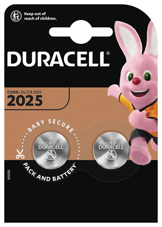 Duracell 2025 Litium knappcell 10x2-p
